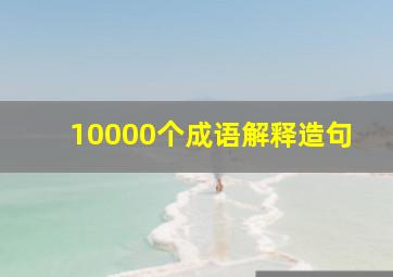 10000个成语解释造句