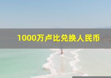 1000万卢比兑换人民币