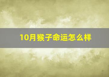 10月猴子命运怎么样