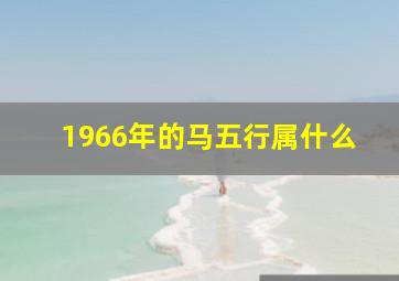 1966年的马五行属什么