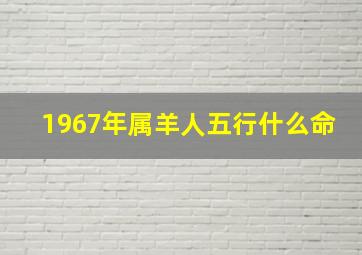 1967年属羊人五行什么命