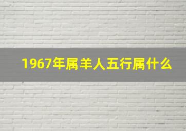 1967年属羊人五行属什么