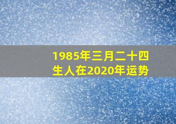 1985年三月二十四生人在2020年运势