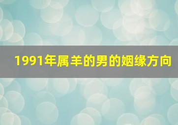 1991年属羊的男的姻缘方向