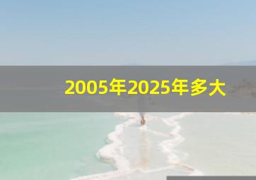 2005年2025年多大