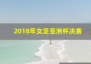 2018年女足亚洲杯决赛