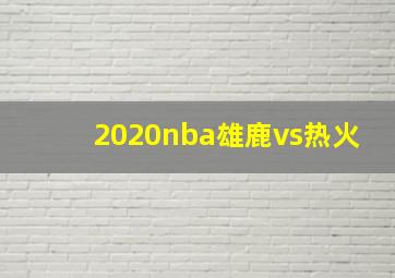 2020nba雄鹿vs热火