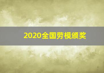 2020全国劳模颁奖