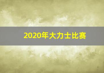 2020年大力士比赛