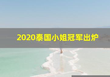 2020泰国小姐冠军出炉