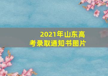 2021年山东高考录取通知书图片