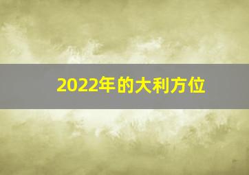 2022年的大利方位