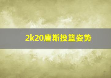 2k20唐斯投篮姿势