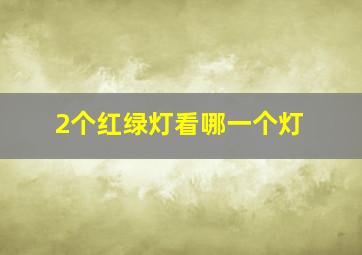 2个红绿灯看哪一个灯