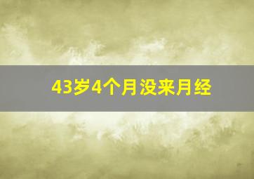 43岁4个月没来月经