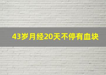 43岁月经20天不停有血块