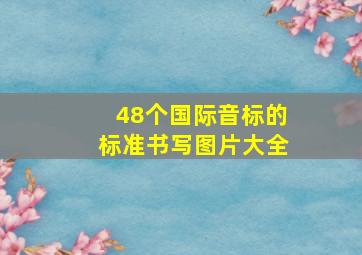 48个国际音标的标准书写图片大全