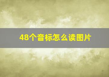 48个音标怎么读图片