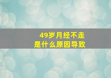 49岁月经不走是什么原因导致