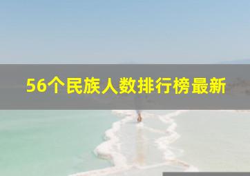 56个民族人数排行榜最新