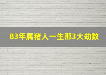 83年属猪人一生那3大劫数