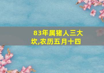 83年属猪人三大坎,农历五月十四