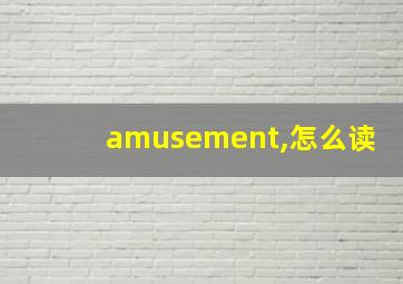 amusement,怎么读