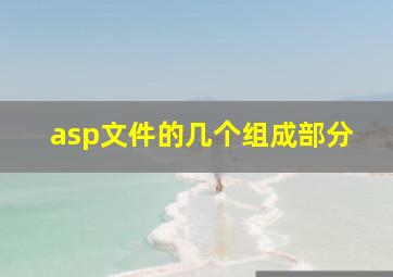 asp文件的几个组成部分