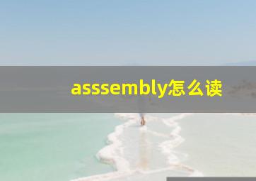 asssembly怎么读