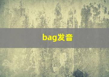 bag发音