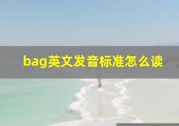 bag英文发音标准怎么读