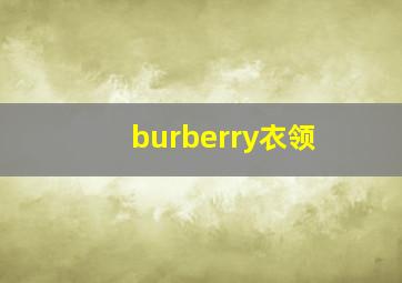 burberry衣领