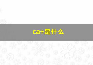 ca+是什么