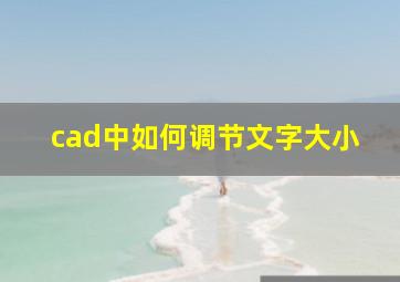 cad中如何调节文字大小