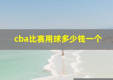 cba比赛用球多少钱一个