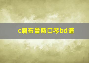 c调布鲁斯口琴bd谱