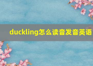 duckling怎么读音发音英语