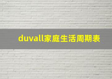 duvall家庭生活周期表