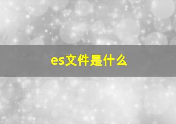 es文件是什么