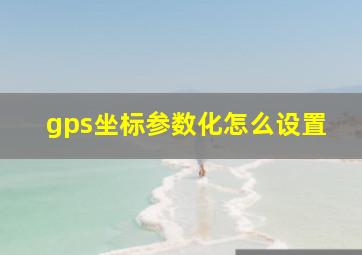 gps坐标参数化怎么设置