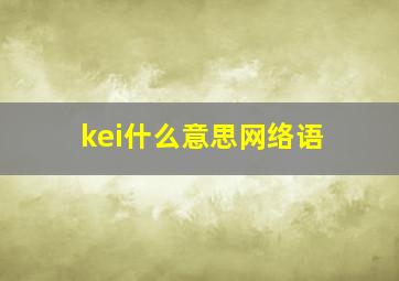 kei什么意思网络语