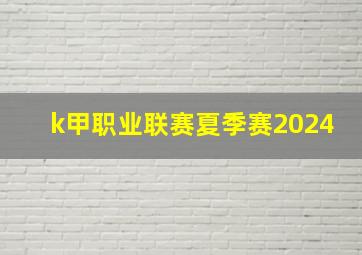 k甲职业联赛夏季赛2024