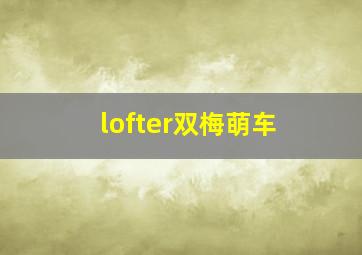 lofter双梅萌车