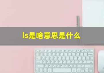 ls是啥意思是什么