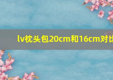 lv枕头包20cm和16cm对比