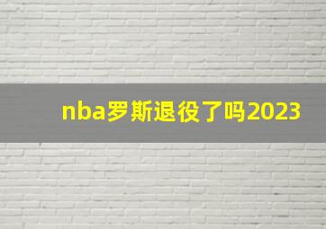 nba罗斯退役了吗2023