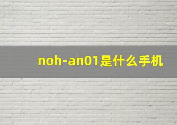 noh-an01是什么手机