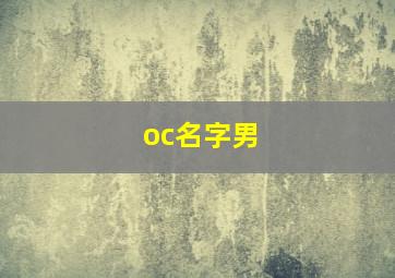 oc名字男