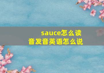 sauce怎么读音发音英语怎么说