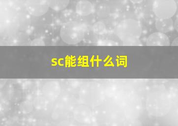 sc能组什么词